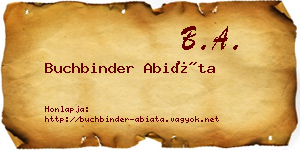 Buchbinder Abiáta névjegykártya